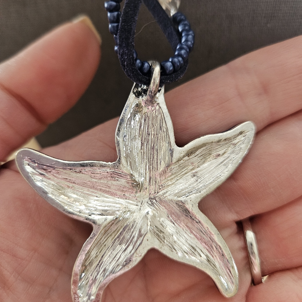 Blue Starfish Pendant Necklace - Picture 10 of 10